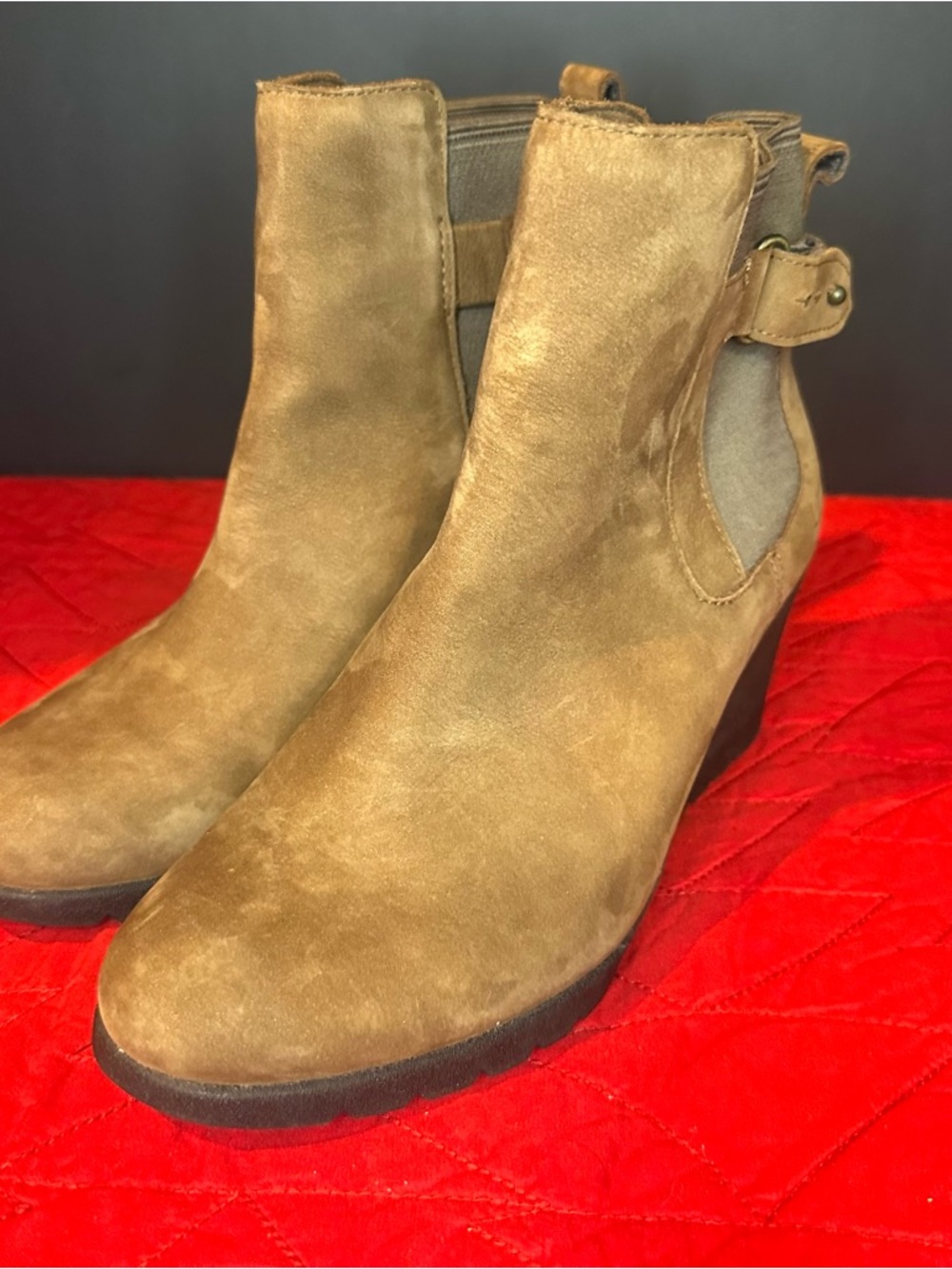 Ugg Women's Indra Waterproof Brown Wedge Ankle Booties